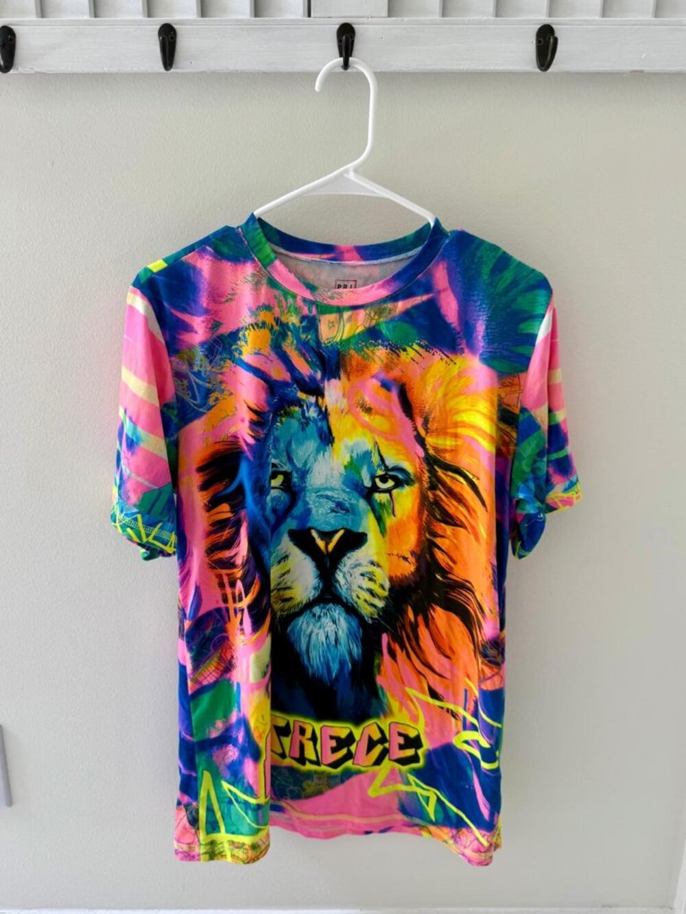 Comuna 13 Medellín T-Shirt Men's Women's All Over Print Neon Graffiti Size S